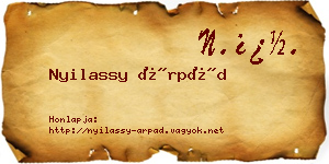 Nyilassy Árpád névjegykártya