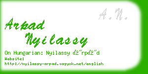 arpad nyilassy business card